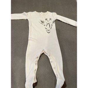 Loved Baby Snap Giraffe Footie 9/12 Very Good Used Condition